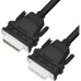 GCR Удлинитель 0.5m DVI-D, черный, DVI/DVI, 25M/25F, FullHD, 28 AWG, GCR-54719