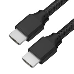 Кабель 1.5m HDMI 2.0, черный нейлон, Ultra HD, 4K 60 fps 60Hz/5K*30Hz, 3D, AUDIO, 18.0 Гбит/с