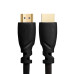 GCR Кабель PROF 0.5m HDMI версия 2.0, черный, OD9.0mm, 28/24 AWG, позолоченные контакты, Ethernet 18.0 Гбит/с, 3D, 4K, GCR-HM313-0.5m, тройной экран