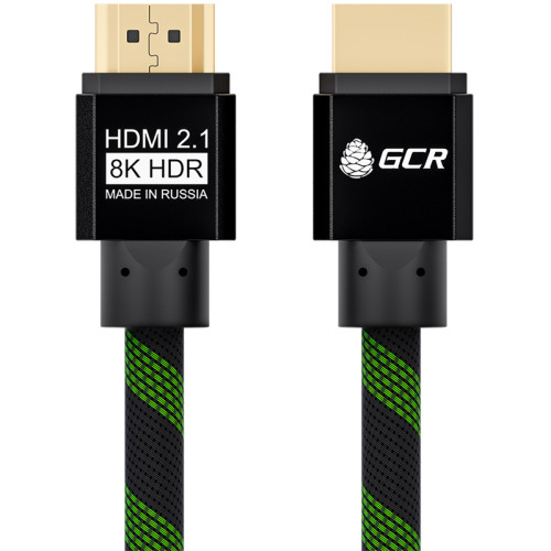 Greenconnect Кабель HDMI 2.1, 8K 60Hz, 4K 144Hz, 1.0m , динамический HDR 4:4:4, Ultra HD, 48.0 Гбит/с, тройное экранирование, ферритовые фильтры, GCR-51833