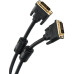 Кабель/ Кабель DVI-DVI Dual Link (25M-25M), 5m, 2 фильтра VCOM <VDV6300-5M>