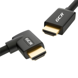 GCR Кабель 3.0m HDMI 2.0, M/M правый угол, черный, HDR 4:2:2, Ultra HD, 4K 60 fps 60Hz/5K*30Hz, 3D, AUDIO, 18.0 Гбит/с, 28/28 AWG, GCR-52323