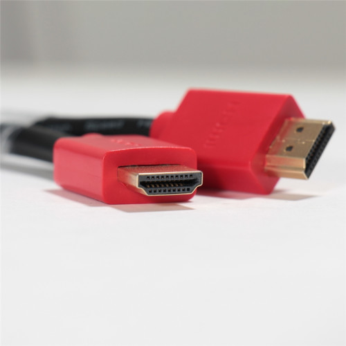 GCR Кабель 1.5m HDMI версия 1.4, черный, красные коннекторы, OD7.3mm, 30/30 AWG, позолоченные контакты, Ethernet 10.2 Гбит/с, 3D, 4K GCR-HM450-1.5m, экран