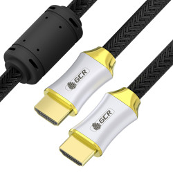 Greenconnect Кабель 1.0m HDMI версия 2.0, HDR 4:2:2, Ultra HD, 4K 60 fps 60Hz/5K*30Hz, 3D, AUDIO, 18.0 Гбит/с, 28/28 AWG, OD7.3mm, тройной экран, черный нейлон, DELUX, GCR-51280