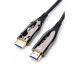 Кабель HDMI 40 м (HIGH speed, Metal gold,  Optical) 8K VER 2.1