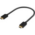 GCR Кабель 0.5m HDMI версия 1.4, черный, OD7.3mm, 30/30 AWG, позолоченные контакты, Ethernet 10.2 Гбит/с, 3D, 4K, GCR-HM410-0.5m, экран