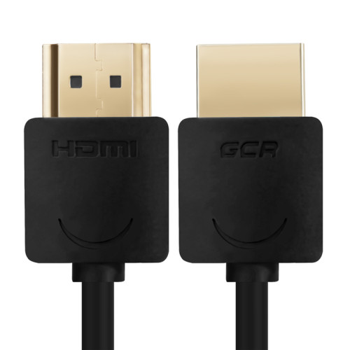 Greenconnect Кабель SLIM 1.5m HDMI 2.0, черный Slim, OD3.8mm, HDR 4:2:2, Ultra HD, 4K 60 fps 60Hz, 3D, AUDIO, 18.0 Гбит/с , 32/32 AWG, GCR-51595