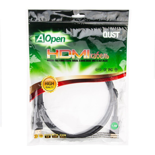 Кабель/ Кабель HDMI 19M/M ver 2.0, 1.5М  Aopen <ACG711-1.5M>