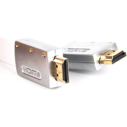 Кабель/ Кабель HDMI 19M/M ver 2.0, 1M, Aopen/Qust <ACG568F-S-1M> серебряно-белый Flat