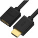 GCR Удлинитель 3.0m v1.4 HDMI-HDMI черный, 30/30 AWG, позолоченные контакты, Ethernet 10.2 Гбит/c, 19M / 19F, экран, GCR-54447