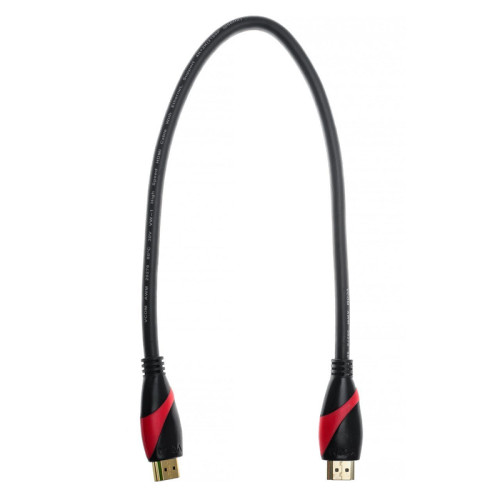 Кабель/ Кабель HDMI 19M/M ver. 2.0 black red, 0.5m VCOM <CG525-R-0.5>