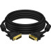 GCR Кабель PROF 7.0m DVI-D, черный, GOLD, ферритовые кольца, OD 8.5mm, 28 AWG, DVI/DVI, 25M/25M, двойной экран, GCR-DM2DMC2-7.0m