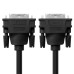 Greenconnect Кабель DVI-D 0.5m, черный, OD 8.5mm, 28/28 AWG, DVI/DVI, 25M/25M, GCR-DM2DMC-0.5m, двойной экран