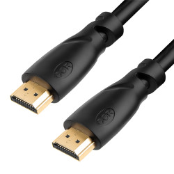 GCR Кабель PROF 0.5m HDMI версия 2.0, черный, OD9.0mm, 28/24 AWG, позолоченные контакты, Ethernet 18.0 Гбит/с, 3D, 4K, GCR-HM313-0.5m, тройной экран