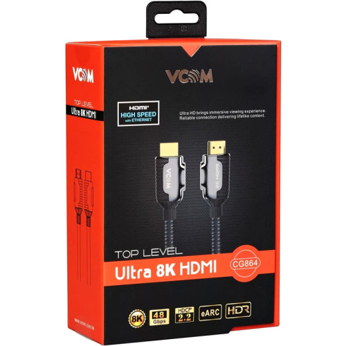 Кабель/ Кабель HDMI 19M/M,ver. 2.1, 8K@60 Hz 2m VCOM <CG864-2M>