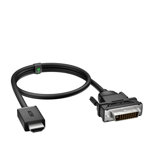 GCR Кабель 1.8m HDMI-DVI, 19M / 25M Dual Link, черный, 30 AWG, двойной экран, GCR-55520