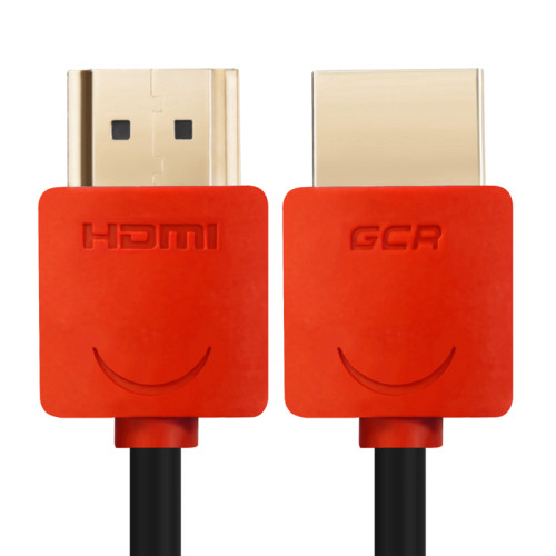 Greenconnect Кабель SLIM 3.0m HDMI 2.0, красные коннекторы Slim, OD3.8mm, HDR 4:2:2, Ultra HD, 4K 60 fps 60Hz, 3D, AUDIO, 18.0 Гбит/с, 32/32 AWG, GCR-51601