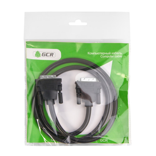 Greenconnect Кабель DVI-D 0.5m, черный, OD 8.5mm, 28/28 AWG, DVI/DVI, 25M/25M, GCR-DM2DMC-0.5m, двойной экран