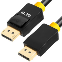 GCR Кабель PROF 15.0m DisplayPort v1.4, 8 K 60Hz, 4 K 165Hz, OD: 7.1mm, черный, ферритовые кольца, 28/28 AWG