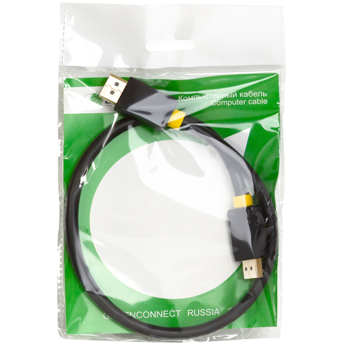 Greenconnect Кабель 1.0m DisplayPort v1.2, 20M/20M, черный, 28/28 AWG, GCR-DP2DP-1.0m