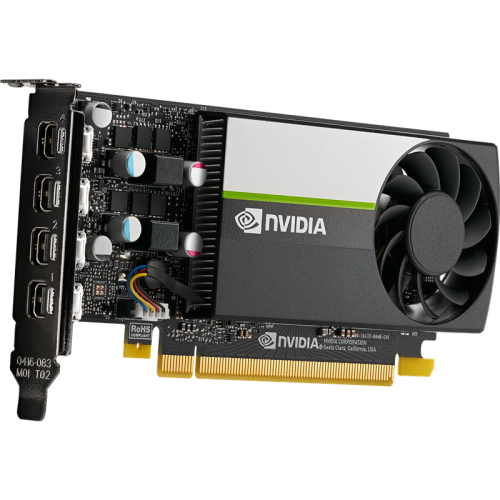 Видеокарта/ VGA PNY NVIDIA Quadro T1000, 8 GB GDDR6/128 bit, PCI Express 4.0 x16, 4x mDP, LP+ATX