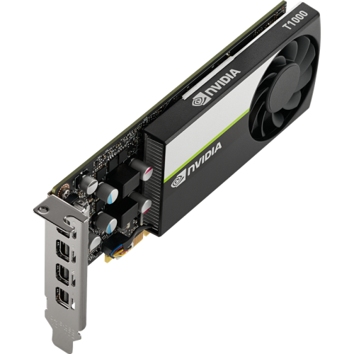 Видеокарта/ VGA PNY NVIDIA Quadro T1000, 8 GB GDDR6/128 bit, PCI Express 4.0 x16, 4x mDP, LP+ATX