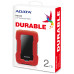 Внешний жесткий диск/ Portable HDD 2TB ADATA HD330 (Red), Silicone, USB 3.2 Gen1, 133x89x16mm, 190g /3 года/