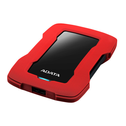 Внешний жесткий диск/ Portable HDD 1TB ADATA HD330 (Red), Silicone, USB 3.2 Gen1, 133x89x16mm, 190g /3 года/