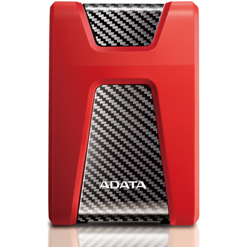 Внешний жесткий диск/ Portable HDD 2TB ADATA HD650 (Red), Silicone, USB 3.2 Gen1, 121x81x21mm, 201g /3 года/