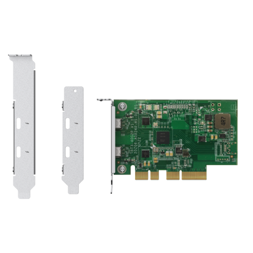 Карта расширения/ QNAP QXP-T32P Dual Port Thunderbolt 3 Adapter, 2 Thunderbolt (USB Type-C) PCIe Gen3 x4