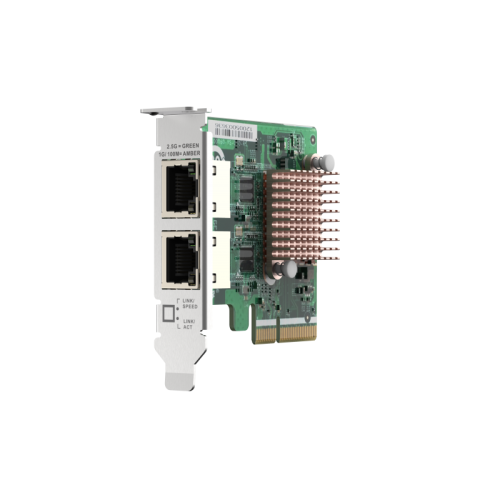 Сетевая карта/ QNAP QXG-2G2T-I225 2-port 2.5 GbE network expansion card, Controller I225-LM,  PCIe Gen2 x2, 3 x Brackets included (Full-height, Low-profile and Specialized for QNAP NAS)