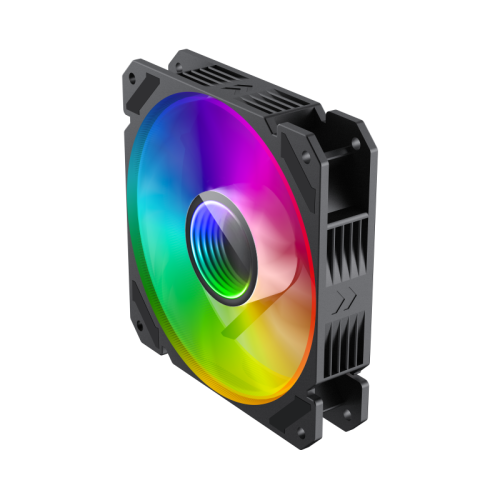 Кулер для корпуса ПК/ Gamemax FN-12Rainbow-C9-Infinity, 12CM ARGB Rainbow Infinity, frame with reflective design, 3pin+4Pin connector