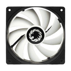 Кулер для корпуса ПК/ Gamemax GMX-WFBK-WT, 12CM black fan, white blade, 3pin+4Pin connector