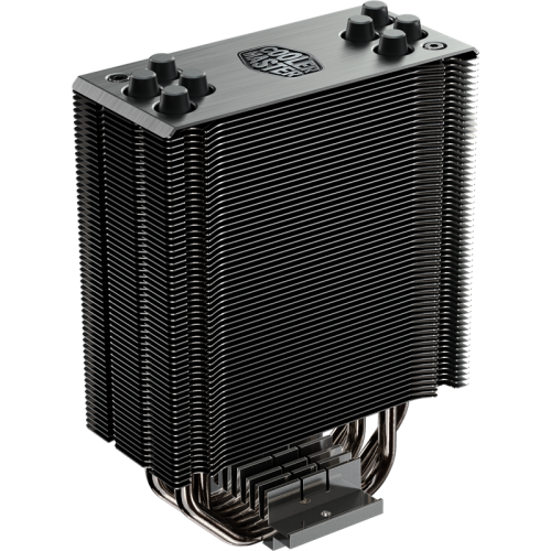 Кулер для процессора/ Cooler Master Hyper 212 Black Edition with 1700 (130W, 4-pin, 158.8mm, tower, Al/Cu, fans: 1x120mm/42CFM/26dBA/2000rpm, 1700/1200/115X/2066/2011-V3/2011/AM5/AM4/AM3/AM3+/AM2/AM2+/FM2/FM2+/FM1)