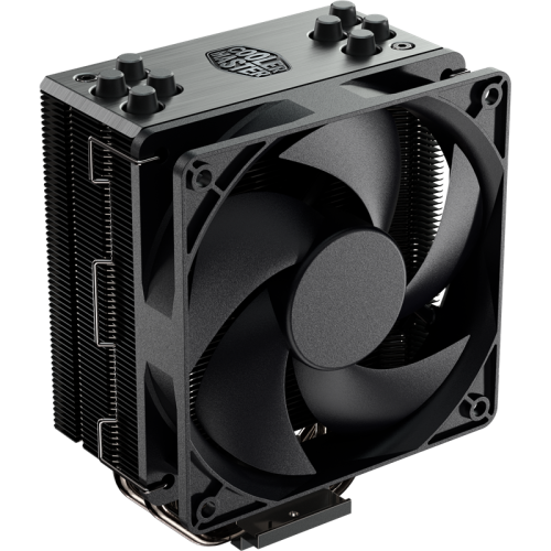 Кулер для процессора/ Cooler Master Hyper 212 Black Edition with 1700 (130W, 4-pin, 158.8mm, tower, Al/Cu, fans: 1x120mm/42CFM/26dBA/2000rpm, 1700/1200/115X/2066/2011-V3/2011/AM5/AM4/AM3/AM3+/AM2/AM2+/FM2/FM2+/FM1)