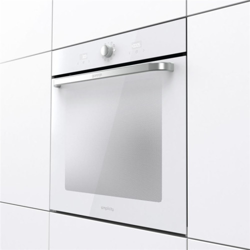 Встраиваемые электрические духовки GORENJE/ BOS67371SYW, 60 см, 77 л, Коллекция: Simplicity, Очистка паром AquaClean, 12 режимов, белый цвет