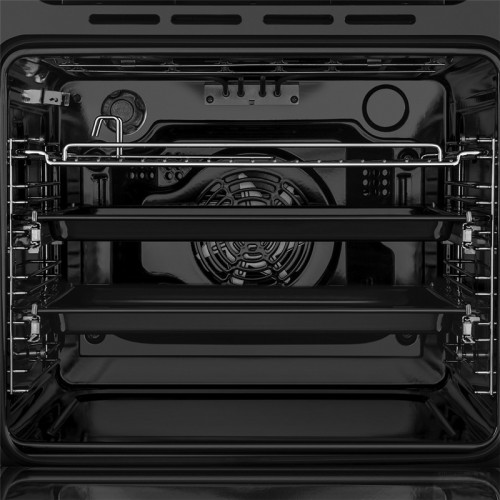 Шкаф духовой электрический MAUNFELD EOEM.769B/ Электрический, ширина 600 мм, механическое управление, дисплей, 76 л, конвекция, гриль, черный