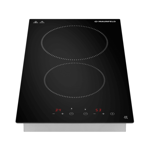 Электрическая домино MAUNFELD/ Варочная панель Maunfeld CVCE292STBK, Домино, 30см, стеклокерамика, сенсорное управление, таймер, мощность конфорок 1200, 1800 Вт, автоматическое выключение, индикатор остаточного тепла, защита от перегрева, цвет черный
