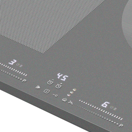 Индукционная варочная панель/ Индукционная варочная панель с Flex Zone и Booster MAUNFELD CVI804SFLGR, 80 см, 4 конфорки, мощность конфорок 2000, 1500, 2300, 1200 Вт, технология непрерывного нагрева, таймер, автоматическое выключение, бустер, блокировка п