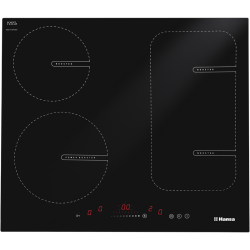 Встраиваемая варочная панель/ Индукционная, 60 см, сенсорное управление, 4 бустера (Boosters), индикация степени нагрева, 4 таймера, функция МОСТ, блокировка управления, скошенное стекло спереди, цвет черный