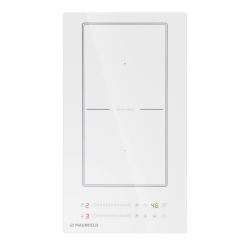 Индукционная варочная панель/ Индукционная варочная панель, домино, Flex Zone и Booster, слайдерное управление, мощность конфорок 1200, 2000 Вт, таймер, быстрый нагрев, автоматическое выключение, блокировка панели, пауза, цвет белый