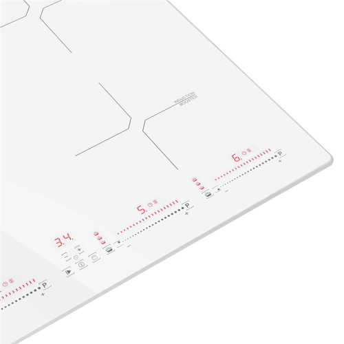 Встраиваемая варочная панель HOMSAir/ Индукционная варочная панель HOMSair HIC64SWH, 60 см, 4 конфорки, мощность конфорок 2000, 2000, 1200, 1200 Вт, сенсорное управление, бустер, автоматическое выключение, 9 уровней мощности, блокировка панели, таймер, бе