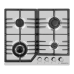 Встраиваемые газовые панели MAUNFELD/ Варочная панель, Газ,  Тип: газовая 60см, чугунные решетки, газ-контроль, WOK горелка, механическое управление, 4 конфорки, электроподжиг, газ-контроль,нержавеющая сталь