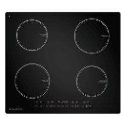Встраиваемые индукционные панели MAUNFELD/ Индукционная варочная панель MAUNFELD CVI594BK, 60 см, 4 конфорки, сенсорное управление, мощность конфорок 1500, 1500, 1200, 1200 Вт, таймер, автоматическое выключение, бустер, блокировка панели, пауза, цвет черн