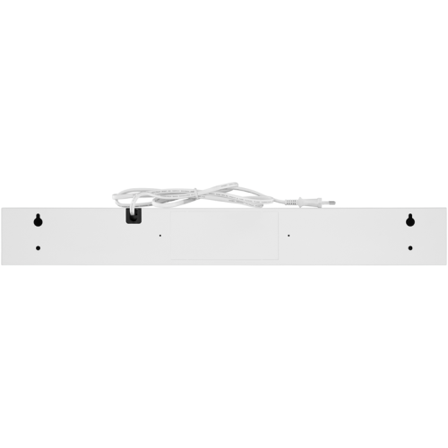 Вытяжка HOMSair HORIZONTAL 60 White/ подвесная, ползунковое управление, 3 скорости, 420 м3/ч, до 12 м2, 45 дБ, светодиодное LED-освещение, угольный фильтр CF152 (H) 1 шт, ШхДхВ: 600х465х80 мм, белый