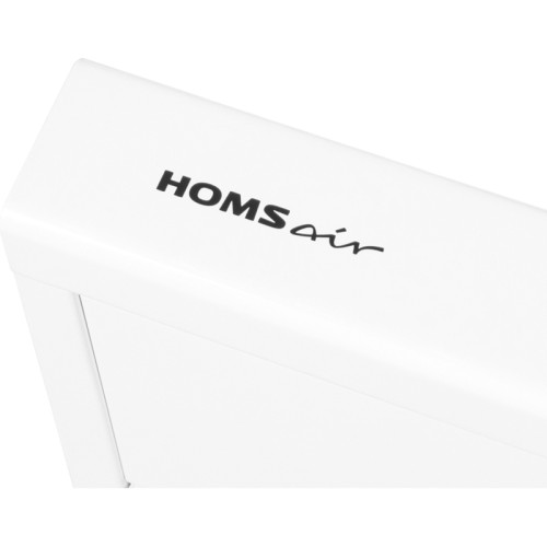 Вытяжка HOMSair HORIZONTAL 50 White/ подвесная, ползунковое управление, 3 скорости, до 12 м2, 45 дБ, светодиодное LED-освещение, угольный фильтр CF152 (H) 1 шт, 420 м3/ч, ШхДхВ: 500х465х80 мм,белый цвет