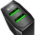GCR Сетевое зарядное устройство на 2 USB порта 3.1 A, черное, GCR-51982