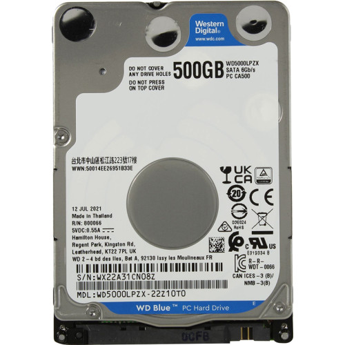 Жесткий диск/ HDD WD SATA3 500Gb 2.5