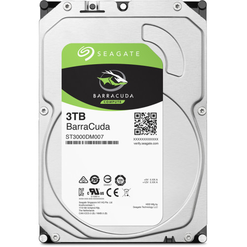 Жесткий диск/ HDD Seagate SATA3 3Tb Barracuda 5400 256Mb 1 year warranty