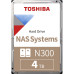 Жесткий диск/ HDD Toshiba N300 SATA3 4Tb 3.5